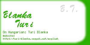 blanka turi business card